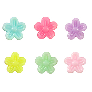 Acryl-Look-Perlen Blume Multicolour pastel