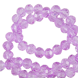 Top Glas Facett Perlen 3x2mm rondellen Paisley purple