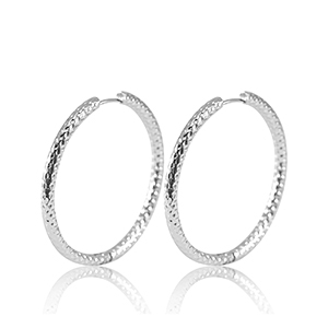 Ohrringe aus Stainless Steel - Rostfreiem Stahl Creolen 25mm Silver