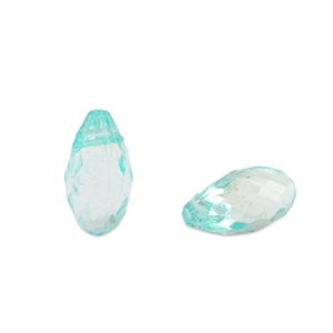 Acryl Perlen Tropfen Ocean blue transparent