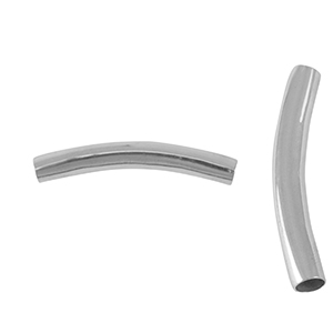 Stainless Steel - Rostfrei Stahl Perlen Tube 40mm Silver