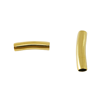 Stainless Steel - Rostfrei Stahl Perlen Tube 25mm Gold