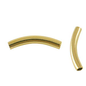 Stainless Steel - Rostfrei Stahl Perlen Tube 25mm Gold