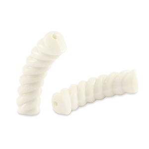 Tube Acrylperlen Twisted Off white