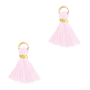Perlen Quaste 1.2cm Gold-country pink