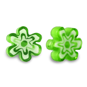 Millefiori-Perlen Blume Spring green