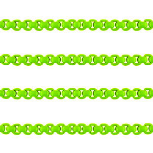 Gliederkette Glieder 3mm Neon green