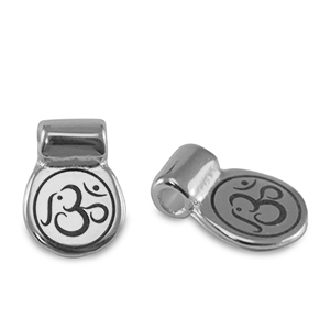 Metall Schieber DQ Ohm Antik silber (Nickelfrei)