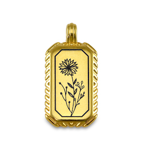 Metall Anh&auml;nger DQ Blume Gold (Nickelfrei)