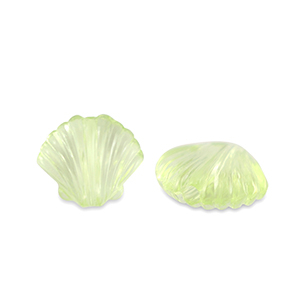 Acryl Perlen Muschel Transparent light green