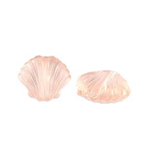 Acryl Perlen Muschel Transparent salmon pink