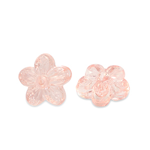 Acryl Perlen Blume Transparent salmon pink