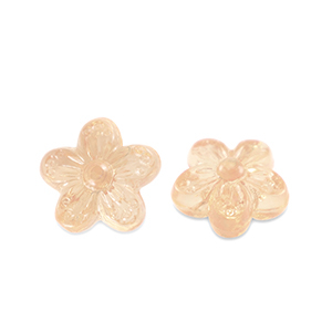 Acryl Perlen Blume Transparent copper brown