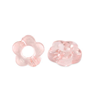 Acryl Perlen Blume Transparent salmon pink