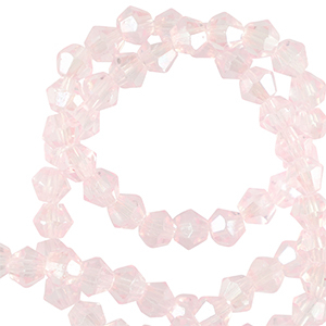 Glas Top Facett Perlen Bicone 4mm Palace rose