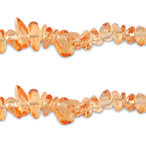 Glasperlen Chips Transparent orange