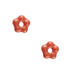 B&ouml;hmische Perlen Blume 5mm Coral red