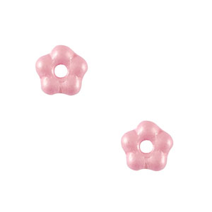 B&ouml;hmische Perlen Blume 5mm Sorbet pink