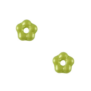 B&ouml;hmische Perlen Blume 5mm Light olive green