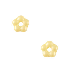 B&ouml;hmische Perlen Blume 5mm Lemon yellow