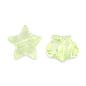 Acryl Perlen Stern Transparent light green