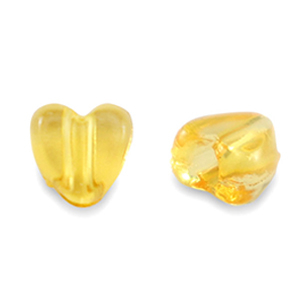 Acryl Perlen Herz Transparent spectra yellow