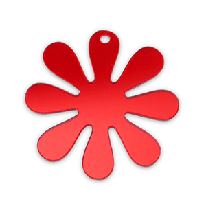 Statement-Anh&auml;nger Blume 35mm Metallic red