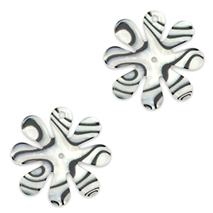 Statement-Anh&auml;nger Blume 25mm Anthracite grey