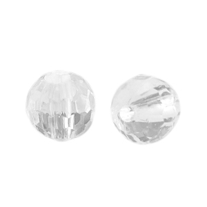 6 mm Acrylperlen Facett geschliffen Transparent