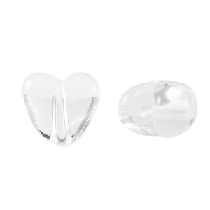 Acrylperlen Herz Transparent