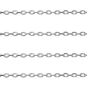 Stainless Steel - Rostfrei Stahl Schmuckzubeh&ouml;r Ankerkette Gliederkette Silver