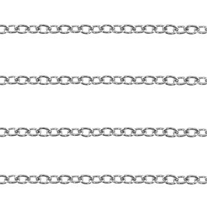 Stainless Steel - Rostfrei Stahl Schmuckzubeh&ouml;r Ankerkette Gliederkette Silver