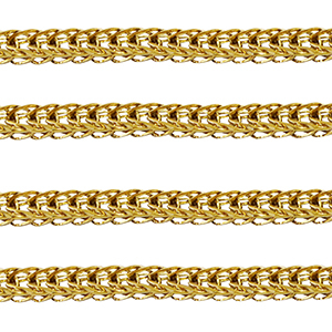 Stainless Steel - Rostfrei Stahl Schmuckzubeh&ouml;r Gliederkette Gold