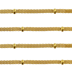 Stainless Steel - Rostfrei Stahl Schmuckzubeh&ouml;r Gliederkette Gold