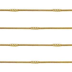 Stainless Steel - Rostfrei Stahl Schmuckzubeh&ouml;r Gliederkette Gold