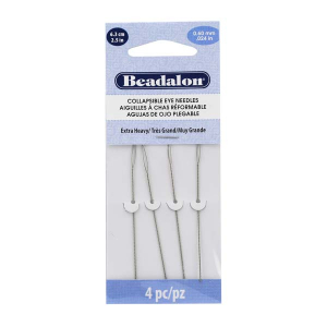 Beadalon flexibel F&auml;delnadel 6.3cm (Extra Heavy) Silver