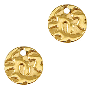 Stainless Steel - Rostfrei Stahl Anh&auml;nger 10mm Gold