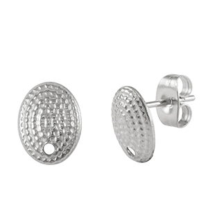Ohrringe aus Stainless Steel - Rostfreiem Stahl Silver