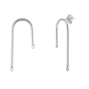 Ohrringe aus Stainless Steel - Rostfreiem Stahl Silver