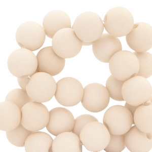6 mm Acrylperlen Cream beige