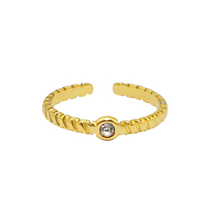 Ringe aus Stainless Steel - Rostfreiem Stahl Crystal Gold