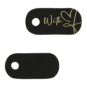 Schmuck Karten "with" love Black
