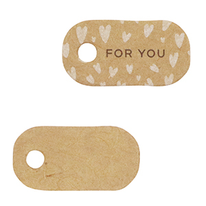 Schmuck Karten "for you" Hearts Brown