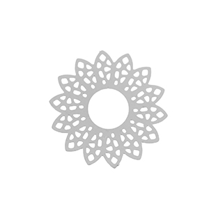 Stainless Steel - Rostfrei Stahl Anh&auml;nger Bohemian Blume Silver