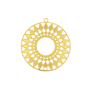 Stainless Steel - Rostfrei Stahl Anh&auml;nger Bohemian 25mm Gold