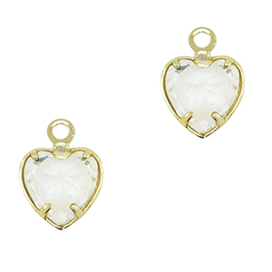 Anh&auml;nger Kristallglas Herz Crystal-gold