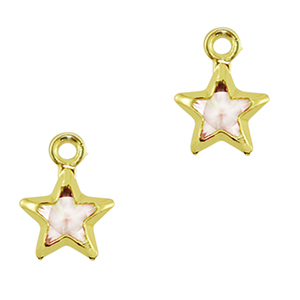 Anh&auml;nger Kristallglas Stern Peach-gold