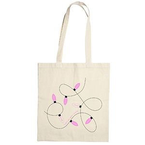 Baumwolltasche "Light up your world" Ecru beige