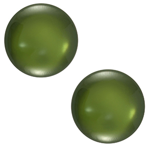 7 mm classic Cabochon Polaris Elements Lucido Moss green