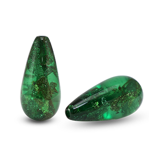 Polaris Elements Perlen tropfenform Tiffany Agate green